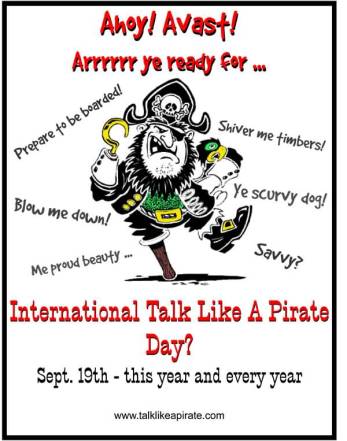 International Talk Like A Pirate Day 10th Anniversary Inductee- October